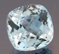 Glittering 7.69ct platinum blue cushion cut Topaz