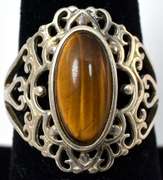 Sterling Silver  Cabochon  Cats Eye Ring
