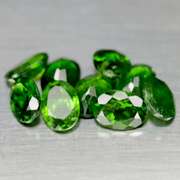 Rich forest green 6.79ct Chrome Diopside set