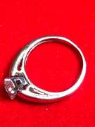 18K WHITE GOLD LADIES PRINCESS CUT DIAMOND SOLITAIRE RING
