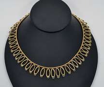 Vintage Unique Gold Plated Necklace by Krementz & Co