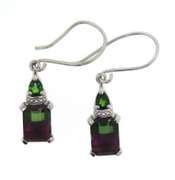 Sterling Silver Opal And Pink Saphires Ring