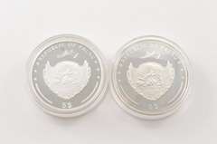 2006 Palau $5 Pacific Wildlife 25g .925 Silver Proof 2 Coin Set Box