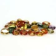 Glittering 6.73ct fancy color Sapphire set