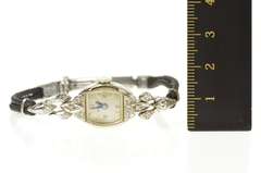 Art Deco Bulova Diamond Inset Ornate Ladies Women's Watch