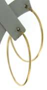 Simple Yellow Gold 43mm Hoop Earrings