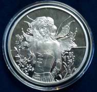 Amy Brown Wall Flower 1 OZ Silver Proof With COA