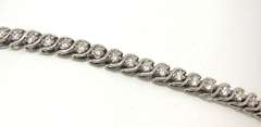 Fabulous S Link Diamond Bracelet in 925
