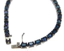 Sterling Silver London Blue Topaz Tennis Bracelet