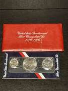 4 1976 Silver 3 Piece Unc Sets