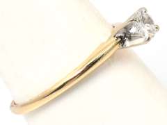 Sweet 0.22CT Diamond Solitaire Ring in 14KT Yellow Gold