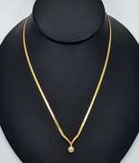 Petite 14K Gold Necklace With Pearl and Diamond