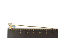 14K Yellow Gold Victorian Opal Seed Pearl Cluster Clover Stick Pin