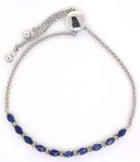 Lustrous Tanzanite Bracelet in Sterling Silver