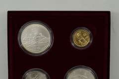 1996 Atlanta Olympic Games 4 Coin Set - GOLD & SILVER $1.00 $5 PR Unc