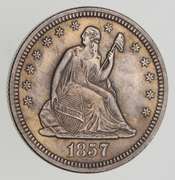 1857 Seated Liberty Quarter - Choice