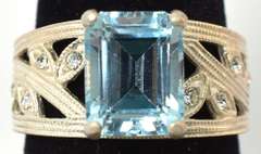 Sterling Silver Blue Topaz Ring