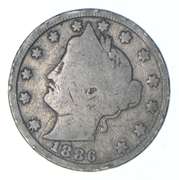 1886 Liberty V Nickel - Circulated