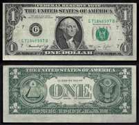 $1 1974 FRN Faulty Alignment Error Face Very Fine