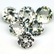 Glittering 6.26ct UNHEATED diamond white Topaz set