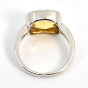 Chic Citrine Ring in 14K White Gold