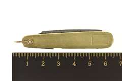 10K Yellow Gold Victorian Pinstriped Pocket Utility Knife Pendant