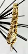 Interesting Vintage 18K Textured  Bracelet