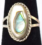 Sterling Silver Mother Of Pearl Ring