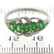 Sterling Silver Opal And Pink Saphires Ring