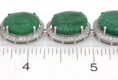 Jaw-Dropping 168.59CTW Emerald & Sapphire Necklace in Sterling Silver