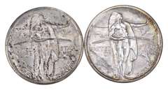 Lot (2) 1937-D & 1938-D Oregon Trail Commemorative Half Dollars - Unc