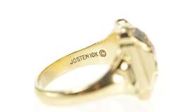 10K Yellow Gold 1964 WHS Ornate Enamel NP Initial Class Ring