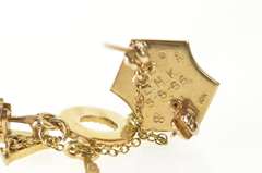 10K Yellow Gold Alpha Chi Sigma Enamel Frat Chain Lapel Pin/Brooch