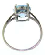 Sterling Silver Oval Blue Topaz Ring