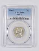 PR65 1942-P Jefferson Nickel - Type 2 - Graded PCGS