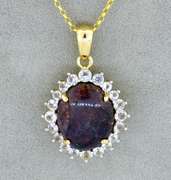 Gorgeous Massive 15.0CTS Star Ruby & Sapphire Necklace in Vermeil