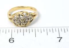 Sweet Diamond Cluster Ring in Yellow Gold