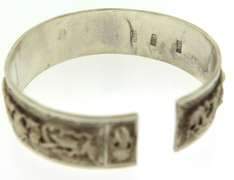 Srerling Silver Unique Embossed Sea Animals Cuff