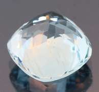 Glittering 7.69ct platinum blue cushion cut Topaz