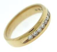 Elegant 14kt YG Channel Set Diamond Band