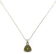 Italian Sterling Silver Peridot Necklace