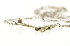 14K Yellow Gold 0.74 Ctw Edwardian Diamond Bow Drop Chain Necklace