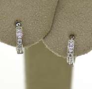Cute White Gold CZ Baby Hggies Earrings