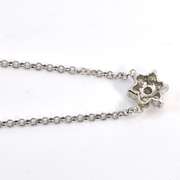 Charming Diamond Star Necklace in 14K WG