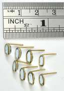 4 Pairs of Blue Topaz Studs