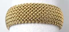 Heavy Woven Bracelet in 14KT Yellow Gold