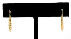 Beautiful Claddagh Earrings in 14KT Yellow Gold