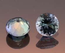 Glittering 1.42ct pair of silvery blue Tanzanite