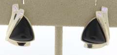 Sterling Siver Black Onyx Earrings