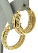 Stunning Hoop Rope Double Chain Earrings
